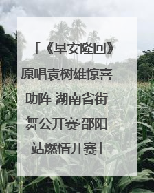 《早安隆回》原唱袁树雄惊喜助阵 湖南省街舞公开赛·邵阳站燃情开赛
