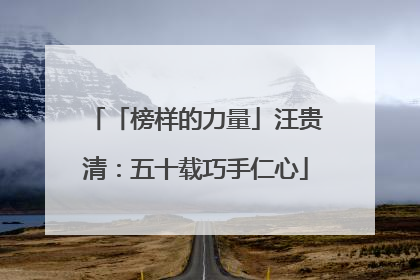 「榜样的力量」汪贵清：五十载巧手仁心