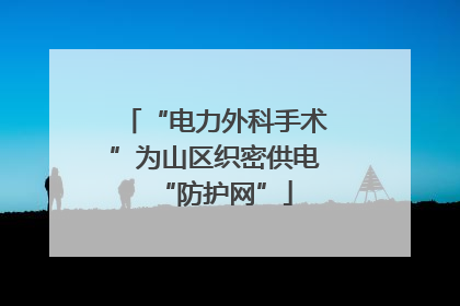 “电力外科手术”为山区织密供电“防护网”