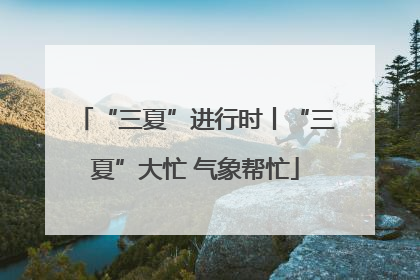 “三夏”进行时丨“三夏”大忙 气象帮忙