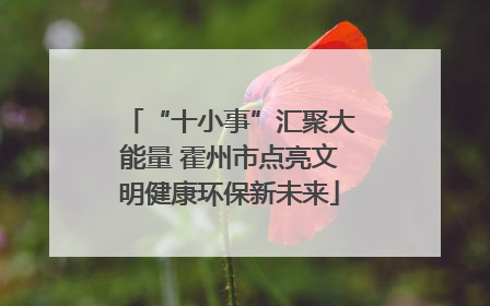 “十小事”汇聚大能量 霍州市点亮文明健康环保新未来