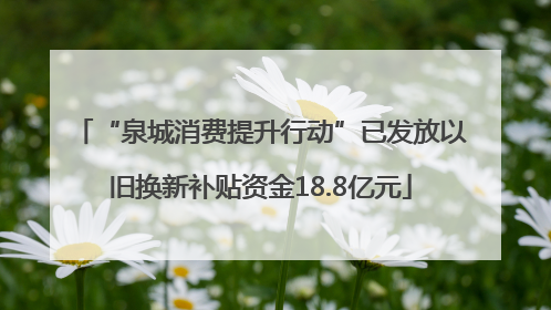 “泉城消费提升行动”已发放以旧换新补贴资金18.8亿元