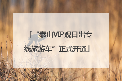 “泰山VIP观日出专线旅游车”正式开通