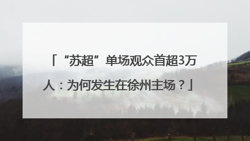 “苏超”单场观众首超3万人：为何发生在徐州主场？