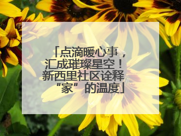 点滴暖心事，汇成璀璨星空！新西里社区诠释“家”的温度
