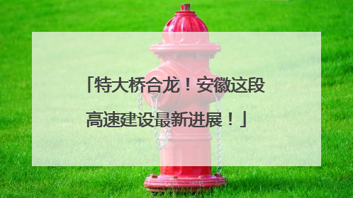 特大桥合龙！安徽这段高速建设最新进展！