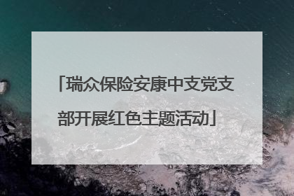 瑞众保险安康中支党支部开展红色主题活动