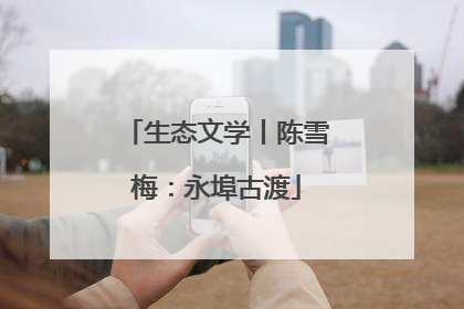 生态文学丨陈雪梅：永埠古渡