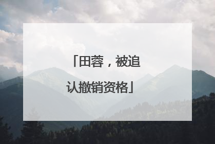田蓉，被追认撤销资格