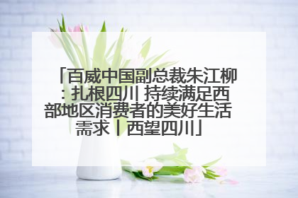百威中国副总裁朱江柳：扎根四川 持续满足西部地区消费者的美好生活需求丨西望四川