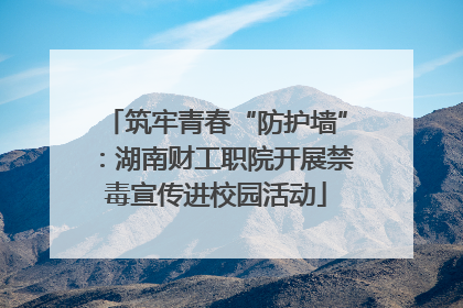 筑牢青春“防护墙”：湖南财工职院开展禁毒宣传进校园活动