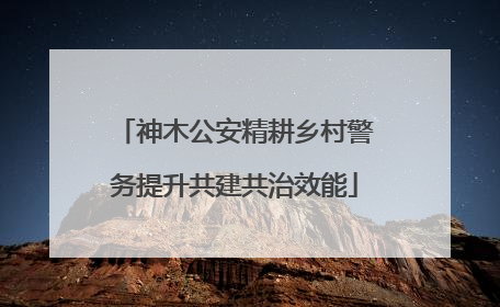 神木公安精耕乡村警务提升共建共治效能