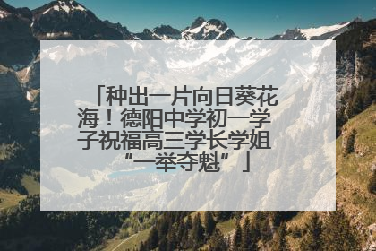 种出一片向日葵花海！德阳中学初一学子祝福高三学长学姐“一举夺魁”