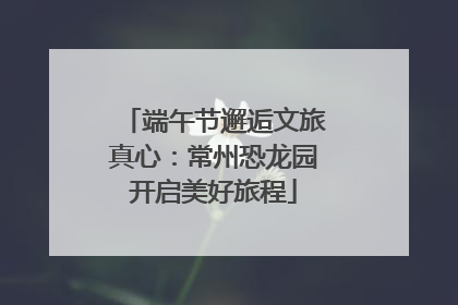 端午节邂逅文旅真心：常州恐龙园开启美好旅程