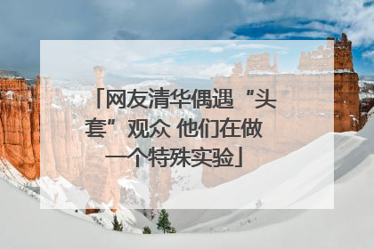 网友清华偶遇“头套”观众 他们在做一个特殊实验