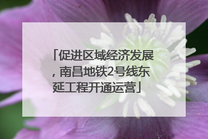 促进区域经济发展，南昌地铁2号线东延工程开通运营