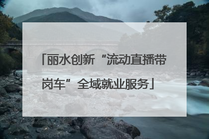 丽水创新“流动直播带岗车”全域就业服务