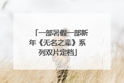 一部暑假一部新年《无名之辈》系列双片定档
