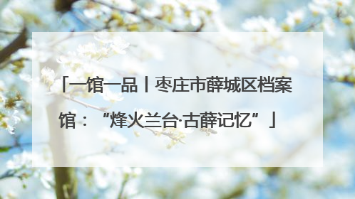 一馆一品丨枣庄市薛城区档案馆：“烽火兰台·古薛记忆”
