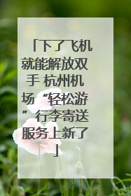 下了飞机就能解放双手 杭州机场“轻松游”行李寄送服务上新了