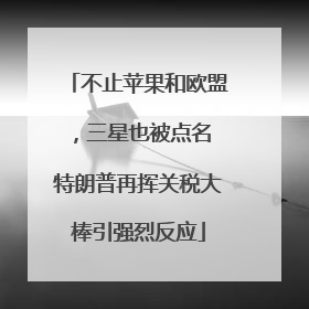 不止苹果和欧盟，三星也被点名 特朗普再挥关税大棒引强烈反应