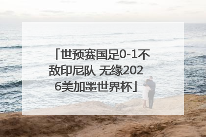 世预赛国足0-1不敌印尼队 无缘2026美加墨世界杯
