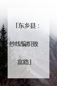 东乡县：纱线编织致富路