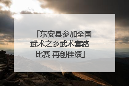 东安县参加全国武术之乡武术套路比赛 再创佳绩