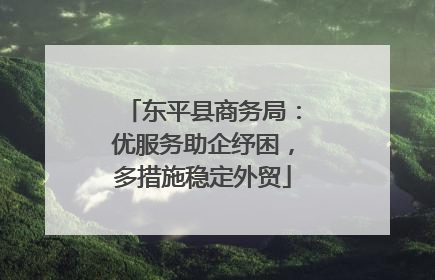 东平县商务局：优服务助企纾困，多措施稳定外贸