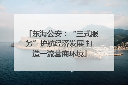 东海公安：“三式服务”护航经济发展 打造一流营商环境