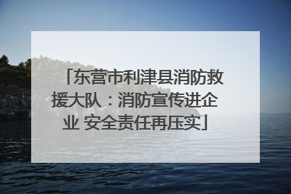东营市利津县消防救援大队：消防宣传进企业 安全责任再压实