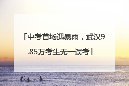 中考首场遇暴雨，武汉9.85万考生无一误考