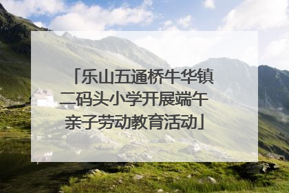乐山五通桥牛华镇二码头小学开展端午亲子劳动教育活动