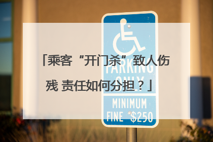 乘客“开门杀”致人伤残 责任如何分担？