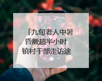 九旬老人中暑昏厥超半小时 镇村干部走访途中发现及时施救｜看见正能量