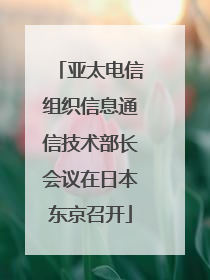 亚太电信组织信息通信技术部长会议在日本东京召开