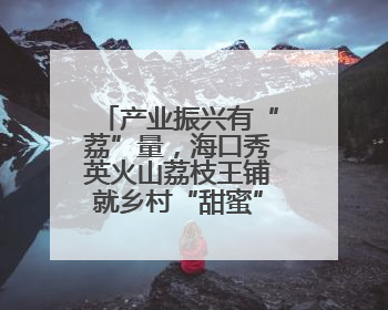 产业振兴有“荔”量，海口秀英火山荔枝王铺就乡村“甜蜜”致富路