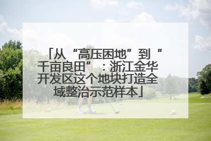 从“高压困地”到“千亩良田”：浙江金华开发区这个地块打造全域整治示范样本