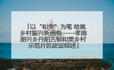 以“和美”为笔 绘就乡村振兴新画卷——孝南朋兴乡丹阳古镇和美乡村示范片区建设综述
