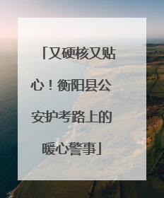 又硬核又贴心！衡阳县公安护考路上的暖心警事