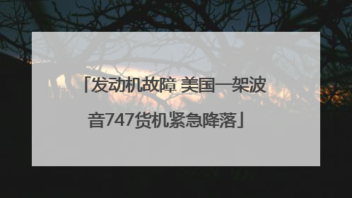 发动机故障 美国一架波音747货机紧急降落