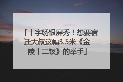 十字绣银屏秀！想要宿迁大叔这幅3.5米《金陵十二钗》的举手