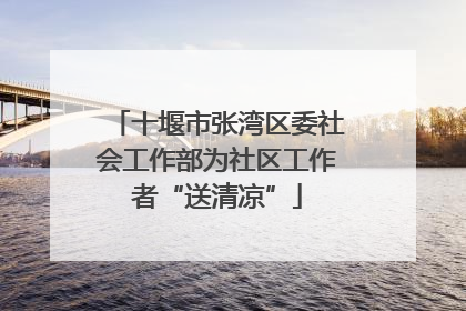 十堰市张湾区委社会工作部为社区工作者“送清凉”