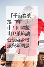 千亩春茶抢“鲜”上市！即墨鳌山卫茶旅融合绘就乡村振兴新图景