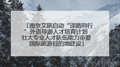 南京文旅启动“译路同行”外语导游人才培育计划 壮大专业人才队伍助力重要国际旅游目的地建设