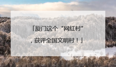 厦门这个“网红村”，获评全国文明村！