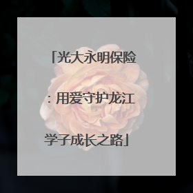 光大永明保险：用爱守护龙江学子成长之路