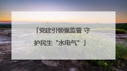 党建引领强监管 守护民生“水电气”