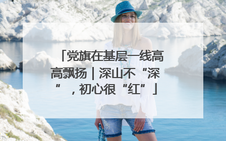 党旗在基层一线高高飘扬｜深山不“深”，初心很“红”