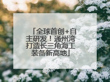 全球首创+自主研发！通州湾打造长三角海工装备新高地